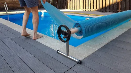 Vista 6 de SunHeater Manta Solar para Piscina - Cubierta Térmica Rectangular de Servicio Pesado con Burbujas - Calentador Solar de Piscina de Transferencia