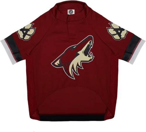 Vista 2 de Pets First NHL Arizona Coyotes Jersey para perros y gatos, talla XS. Deja que tu mascota sea un verdadero fanático de la NHL