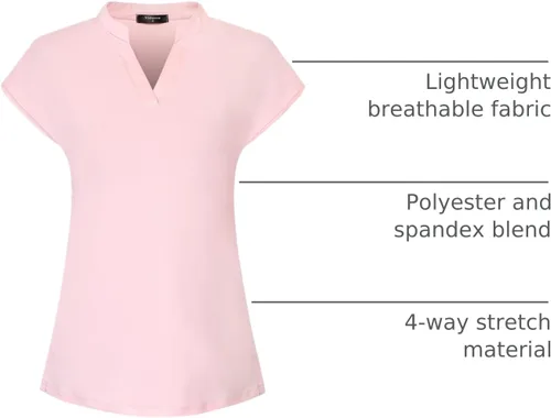 Vista 8 de Camisas de golf para mujer, polo, tenis, camisetas deportivas, camisetas de entrenamiento