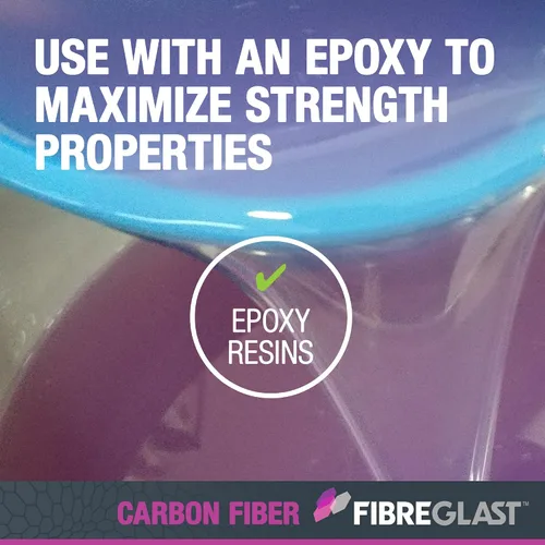 Vista 6 de Fibre Glast Fibra de carbono unidireccional – Tela de grafito de alta resistencia, ligera, impermeable y aerodinámica – Uso con resina epoxi