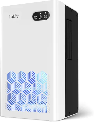 Vista 9 de ToLife Deshumidificador para el hogar, deshumidificadores de 1000 pies cuadrados para sótano, dormitorio, baño, con tanque de agua de 95 onzas