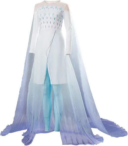 Vista 2 de Disfraz de Elsa 2 para adultos disfraz de Halloween cosplay reina y princesa disfraz