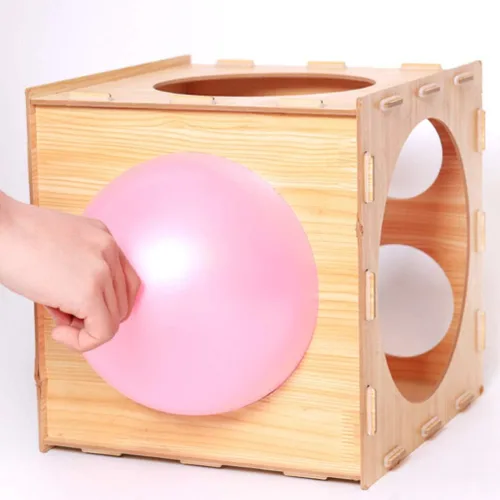 Vista 3 de Operitacx Caja de medición de cubo de globos, herramienta de medición precisa de globos para decoraciones y arcos, fácil de montar y almacenar hecha