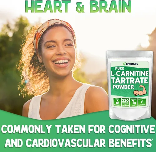 Vista 4 de XPRS Nutra L Carnitina L Tartrato en polvo – Tartrato de L carnitina pura de primera calidad – Polvo de L-carnitina – Vegano a granel L Carnitina
