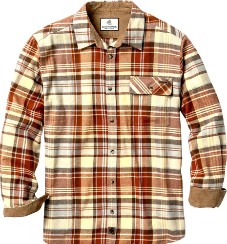 Vista 56 de Legendary Whitetails Camisa de franela de manga larga con botones para hombre, 100% algodón