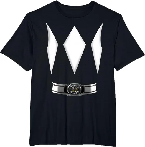 Vista 3 de Power Rangers Camiseta de disfraz de Ranger negro de Halloween, talla S