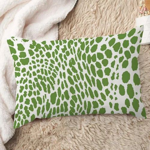 Vista 23 de ArogGeld Funda de cojín lumbar con estampado de leopardo y guepardo negro, funda de almohada para sofá, con manchas de animales marrones y negros