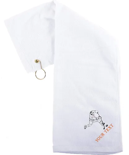 Vista 5 de Mato & Hash Toallas bordadas de hockey personalizadas, toallas de rally personalizadas, toallas de skate del equipo, azul marino CE6900Hockey