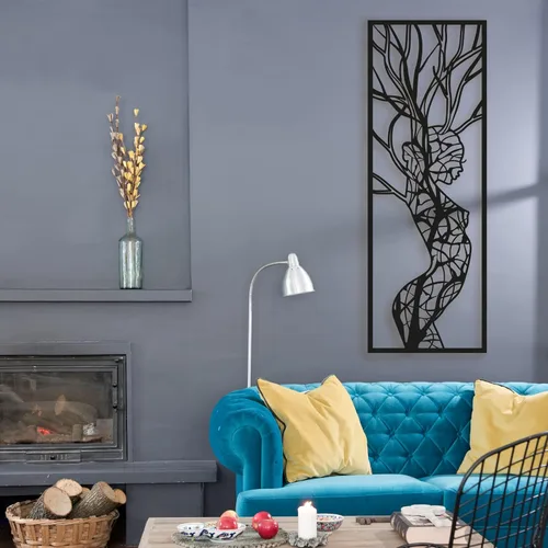 Vista 7 de Arte de pared de metal con cuerpo femenino, decoración de árbol de la vida, decoración de pared de metal, decoración de pared de metal para mujer