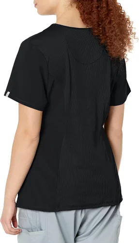 Vista 2 de Cherokee Infinity - Camiseta médica con cuello redondo y 3 bolsillos para Negro