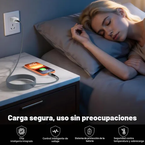 Vista 6 de Cable USB A a USB C de 60 W de carga rápida [2 unidades de 6 pies], cable Gary
