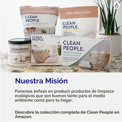 Vista 4 de THE CLEAN PEOPLE - Jabón líquido para platos - Ingredientes limpios y simples - Poder extra de fregado (aroma a cítricos y clavo) 12 fl oz