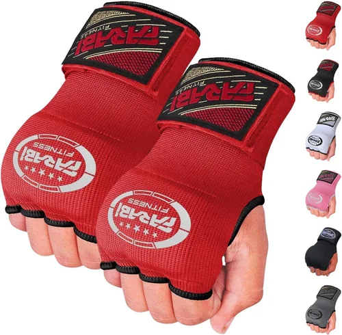 Vista 7 de Farabi - Guantes de boxeo híbridos para niños con protectores de manos, para boxeo, guantes de boxeo de punzonamiento Todo negro