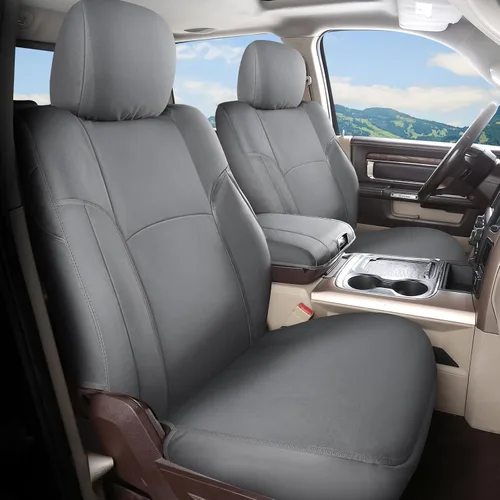 Vista 33 de Coverado Chevy Silverado - Juego completo de fundas de asiento de lona impermeables, apto para Silverado GMC Sierra 2007-2013 y 2019-2025 1500 Negro