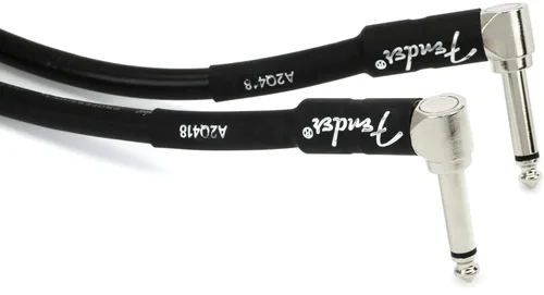 Vista 9 de Fender - Cable de instrumento de la serie profesional, cable de guitarra, accesorios de guitarra, ángulo/ángulo, negro, 6 pulgadas, paquete de 2