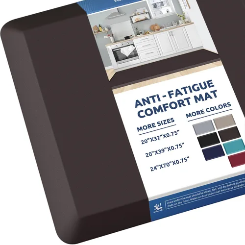 Vista 52 de KitchenClouds Alfombra de Cocina Acolchada Anti Fatiga 17.3"x28" Impermeable, Antideslizante, Alfombras de Pie y Comodidad para Escritorio/Piso