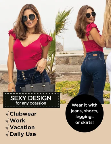 Vista 3 de ARANZA Body para mujer, blusa moldeadora de cuerpo, blusa de mujer, faja colombiana