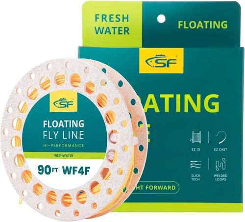 Vista 46 de SF Floating Fly Line for River/Lake, Weight Forward 90FT Fly Fishing Fluo amarillo