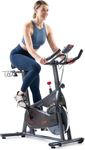 Vista 7 de Sunny Health & Fitness Smart Magnetic Indoor Cycling Bike, Stationary Exercise Cardio Equipment, Free SunnyFit Training App