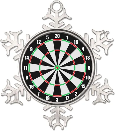 Vista 8 de Adorno de copo de nieve de peltre personalizado para decoración de árbol de Navidad