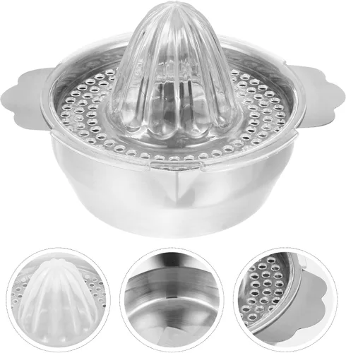Vista 4 de Uonlytech Manual Stainless Steel Lemon Juicer 304 Food-grade Hand Squeezer Fruit Citrus Press for Kitchen and Outdoor Use