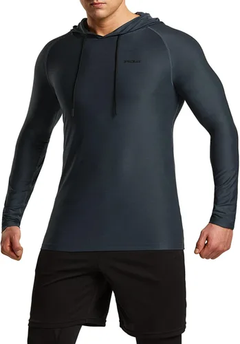Vista 2 de TSLA Paquete de 3 suéteres de manga larga para hombre, ajuste seco, para correr, entrenamiento, atletismo, fitness y gimnasio