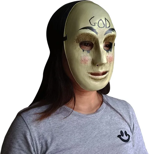 Vista 5 de Gmasking Máscara de Dios para mujer asesina del terror 2021, accesorios para disfraz de fiesta de Halloween