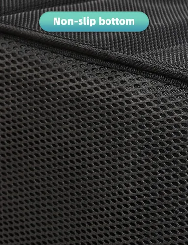 Vista 8 de YOHOOLYO Organizador de Asiento de Coche Organizador de Asiento Trasero de Coche con 4 Compartimentos, 4 Portavasos y 7 Bolsillos de Malla para Negro