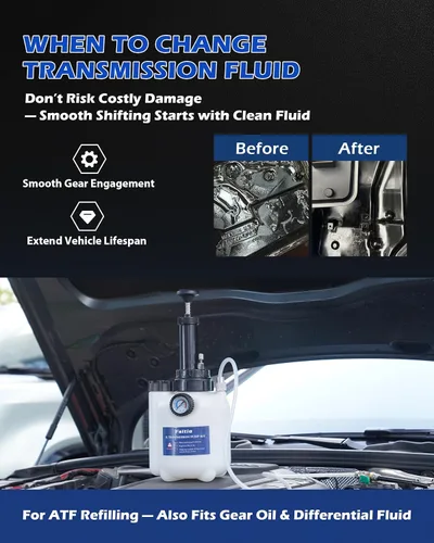 Vista 5 de Bomba de transferencia de fluidos de transmisión de 3L con 12 adaptadores ATF, bomba de presión de fluido automotriz para rellenar transmisión