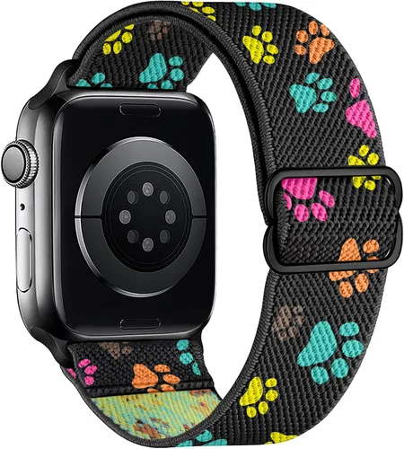 Vista 10 de Correas elásticas de nailon compatibles con Apple Watch de 1.496 pulgadas, 1.575 pulgadas, 1.614 pulgadas, 1.654 pulgadas, 1.732 pulgadas, 1.732