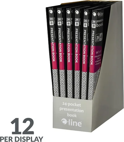 Vista 7 de C-Line, libro de presentación con protectores para encuadernación de bolsillo, para insertos de 8.5 x 11 pulgadas, color negro, Negro