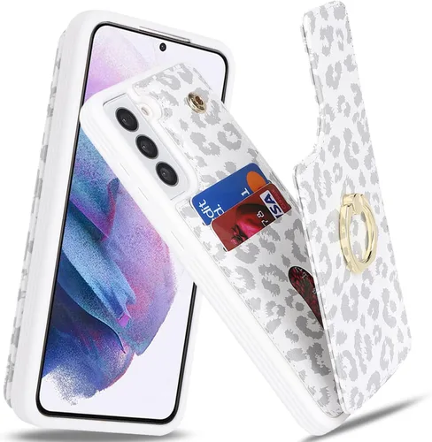 Vista 54 de Lipvina Funda para Samsung Galaxy A03s con tarjetero, Galaxy A03s Funda tipo cartera para mujer, tarjetero de crédito, soporte de anillo, fundas