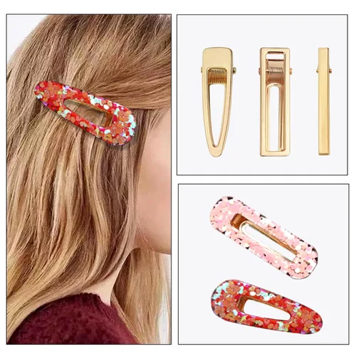 Vista 5 de 60 pinzas para el cabello para moldes de resina de silicona, pinzas de lazo para el cabello, horquilla de perla, accesorios para el cabello