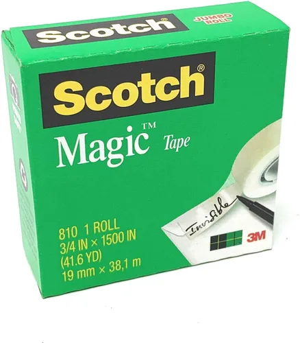 Vista 2 de Scotch Magic Tape 810 Recambio (3/4 in X 1500 in) 4 Rollos