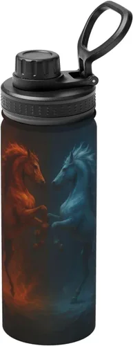 Vista 11 de Anglerfish Insulated Stainless Steel Kettle Print Funny Water Bottle Insulated Ideal for Sports and Travel