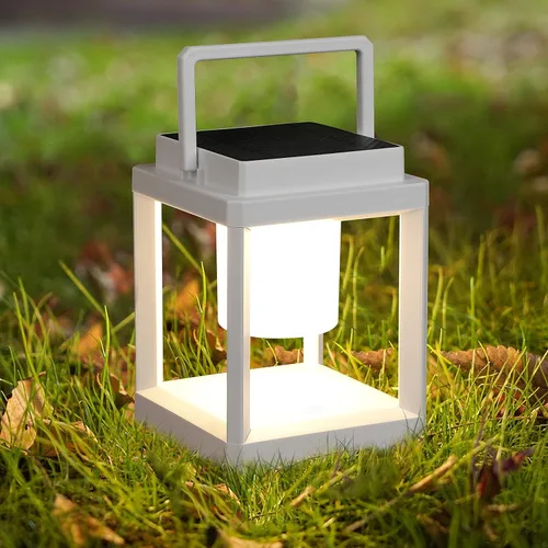 Vista 9 de DAKAFUL Lámpara de mesa para exteriores, lámparas LED para mesita de noche, faroles solares colgantes al aire libre para patio, impermeable, lámpara
