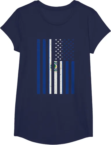 Vista 21 de El Salvador Shirt - El Salvador USA America Flag Men Women T-Shirt