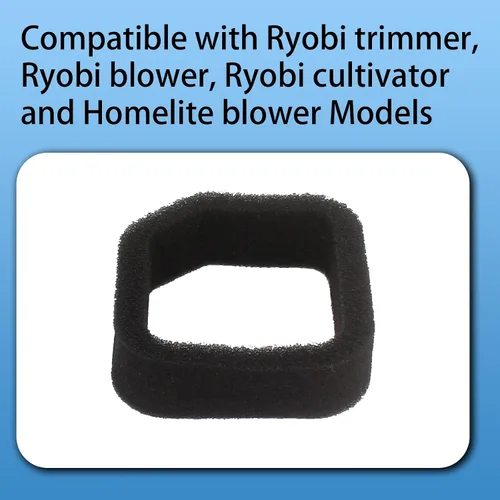 Vista 2 de Ryobi Filtro de aire de repuesto, paquete de 6 unidades 560873001 para recortadora, soplador (BM254BV, RY08510, RY08544), cultivador