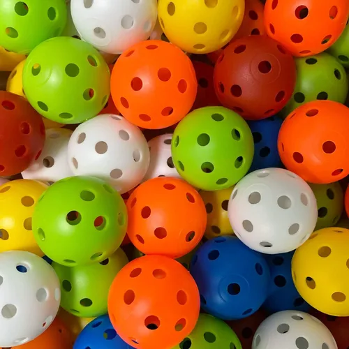 Vista 5 de Crestgolf 50 pelotas de entrenamiento de golf de plástico – Pelotas de golf huecas de flujo de aire de 1.575 in para campo de conducción, práctica