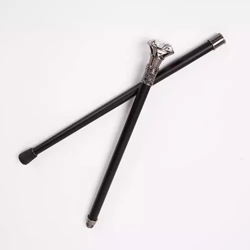 Vista 4 de Gentleman's Stick-Diamond Head - Bastones de proxeneta de 36" plateado
