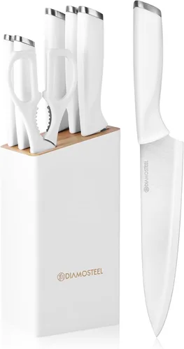 Vista 11 de Juego de cuchillos negros de 6 piezas con tira magnética para pared, juego de cuchillos magnéticos ultra afilados para cocina, apto