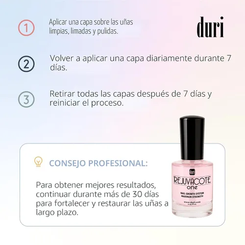 Vista 8 de Sistema de crecimiento de uñas dURI Rejuvacote, de 61 onzas