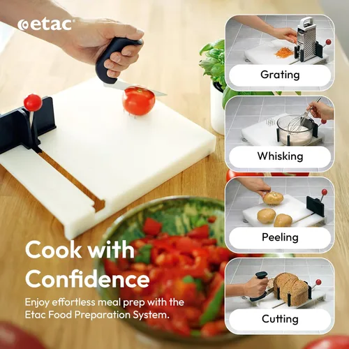 Vista 5 de Etac Fija la tabla de cortar adaptable con una mano con picos para una