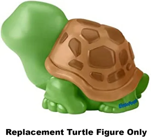 Vista 5 de Pieza de repuesto para el juego Fisher-Price Little People Safari Animal Friends - GFL22 ~ Figura de tortuga verde y marrón de repuesto