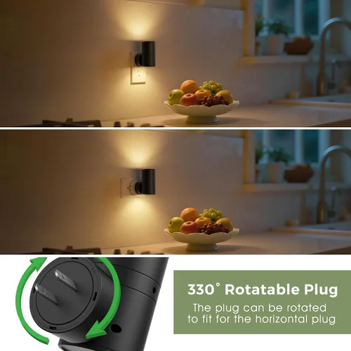Vista 4 de L LOHAS LED Luz nocturna, luces nocturnas que se enchufan a la pared, 5 5 ct.
