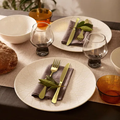Vista 9 de Juego de cubiertos dorados de acero inoxidable para 6 personas, juego de cubiertos de cocina, utensilios de regalo, cuchillo, tenedor, cuchara