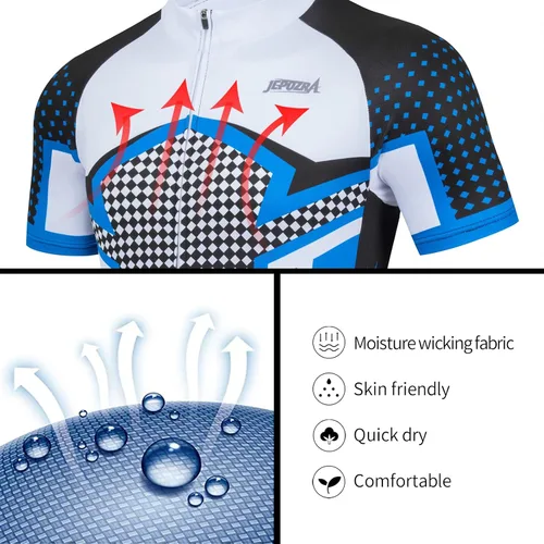 Vista 3 de Camisetas de ciclismo de verano para hombre, de manga corta, de secado rápido, para ciclismo de montaña, para carreras, traje de ciclismo
