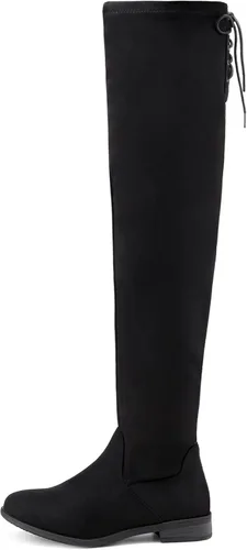 Vista 2 de DREAM PAIRS - Botas de equitación por encima de la rodilla con tacón bajo de bloque para mujer
