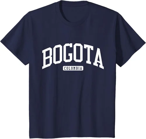 Vista 84 de Camiseta estilo universitario de Bogotá Colombia, Negro