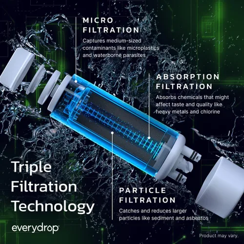 Vista 3 de everydrop by Whirlpool Ice & Water Refrigerator Filter 4, Green, EDR4RXD1